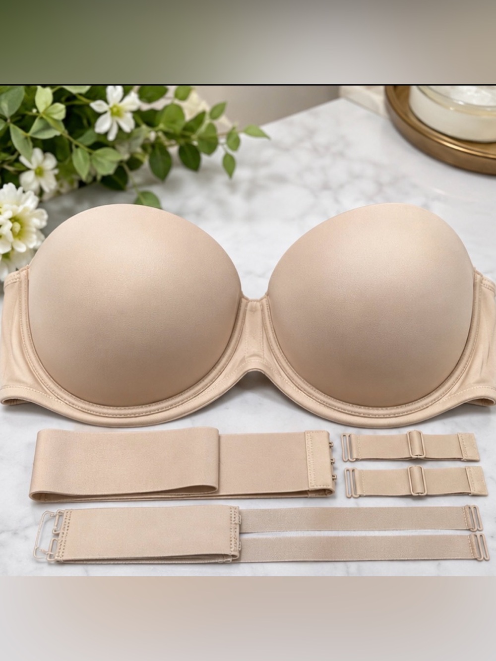 NWT- 44C Multiway Strapless Bra In The Buff Nude NEW Smart & Sexy